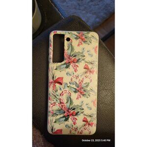 Christmas Green Holly Red Candy Canes Bows S21 Phone Case